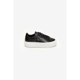 Calvin Klein Flatform Bağcıklı Deri Kadın Siyah Sneaker Yw0yw01928-Beh