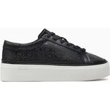 Calvin Klein Flatform Cup Lace Up Mono Sneakers - Siyah