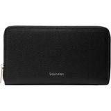 Calvin Klein FOIL EMBOSS LONG ZIP FOLD Erkek Cüzdan Black OS