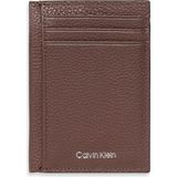 Calvin Klein Foil Emboss Ns Card Case Erkek Cüzdan, Kahverengi, Tek Beden