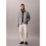Calvin Klein Gri Erkek Mont LV04LD519GT5K_LS Melange Rıb Neck W