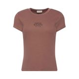 Calvin Klein Gül Kurusu Bisiklet Yaka T-Shirt, L, LV047F240G, Gül Kurusu, Kadın