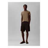 Calvin Klein Haki Erkek Logo Baskılı T-Shirt LV04LC255GLDY_SS MICRO LOGO CREWNEC