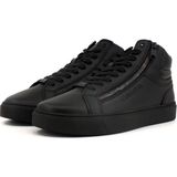 Calvin Klein High Top Lace Up W/Zip HM0HM012690GJ Deri Siyah Erkek Bot