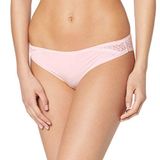 Calvin Klein İmzalı Elastik Bel Bantlı Dantel Süslemeli Mikrofiber Külot, XL, 000QF5152E, Pembe, kadın