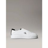 Calvin Klein Jeans Basketbol Stili Düz Tabanlı Bağcıklı Deri-Süet Erkek Siyah Sneaker YM0YM01354-0GM