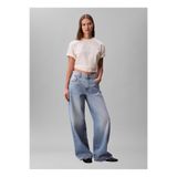 Calvin Klein Jeans Baskılı T-Shirt SS SEASONAL GRAPHIC BOXY TEE, S, 5003342933, Krem, Kadın