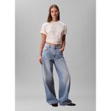 Calvin Klein Jeans Baskılı T-Shirt SS SEASONAL GRAPHIC BOXY TEE, XS, 5003342933, Krem, Kadın