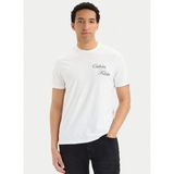 Calvin Klein Jeans Beyaz Erkek Classic Fit Baskılı T-Shirt LV04RG804GYAF Ss 30S Eu Calvın Kle - XL