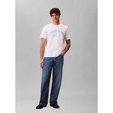 Calvin Klein Jeans Beyaz Erkek Standart Fit Baskılı T-Shirt LV04RF820GYAF Beyaz T-Shirt