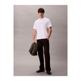 Calvin Klein Jeans Bisiklet Yaka Baskılı Beyaz Erkek T-Shirt LV04RD807GYAA Ss 20S Tc Ck Stack gr