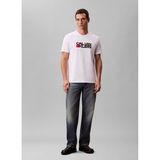 Calvin Klein Jeans Bisiklet Yaka Baskılı Beyaz Erkek T-Shirt LV04RD814GYAA SS 30s EU CK REDBOX G