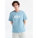 Calvin Klein Jeans Bisiklet Yaka Baskılı Mavi Erkek T-Shirt LV04RD800GCJQ Ss 20S Sn Very Graphı