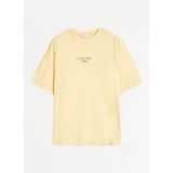 Calvin Klein Jeans Bisiklet Yaka Baskılı Sarı Erkek T-Shirt LV04RC851GRM9 SS 16S RLXD FIT CKJ G
