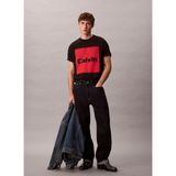 Calvin Klein Jeans Bisiklet Yaka Baskılı Siyah Erkek T-Shirt LV04RD813GUB1 Ss 16S Io Calvın Box - M