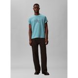 Calvin Klein Jeans Bisiklet Yaka Baskılı T-Shirt, M, 5003340136, Petrol, Erkek