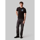 Calvin Klein Jeans Bisiklet Yaka Baskılı T-Shirt, S, LV04RC843G.UB1, siyah, Erkek