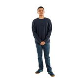 Calvin Klein Jeans Bisiklet Yaka Kazak, L, lv04rd300g, Lacivert, Erkek