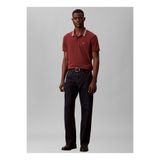 Calvin Klein Jeans Bordo Erkek Standart Fit Polo T-Shirt LV04RC276G5FF SS MONOGRAM PIQUE