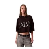 Calvin Klein Jeans Calvin Klein Grafik Baskılı Kısa Kollu T-shirt, M, P62080S8820, SİYAH, Kadın