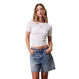 Calvin Klein Jeans Calvin Klein Modal Fitilli T-shirt, M, P60262S5997, BEYAZ, Kadın