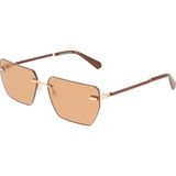 Calvin Klein Jeans Ckj 25207S 721 62 Unisex Geometrik Gold Metal Güneş Gözlüğü - Altın