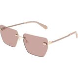 Calvin Klein Jeans Ckj 25207S 722 62 Unisex Geometrik Gold Metal Güneş Gözlüğü - Altın