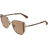 Calvin Klein Jeans Ckj 25209S 718 57 Kadın Kelebek Gold Metal Güneş Gözlüğü - Altın