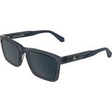 Calvin Klein Jeans CKJ 25617S 400 56 Unisex Dikdörtgen Şeffaf Mavi Kemik Güneş Gözlüğü