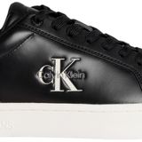 Calvin Klein Jeans Erkek CLASSIC CUPSOLE MONO LTH Spor Ayakkabı Black/Bright White 40