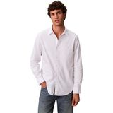 Calvin Klein Jeans Erkek LS SOLID OXFORD CLASSIC SHIRT Shirt Brilliant White M