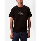 Calvin Klein Jeans Erkek SS Hero Monologo Tee 20s T-Shirts Black 2XL