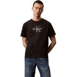 Calvin Klein Jeans Erkek SS Hero Monologo Tee 20s T-Shirts Black M