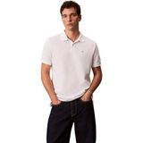 Calvin Klein Jeans Erkek SS MONOGRAM PIQUE POLO Shirt Blanc De Blanc XL