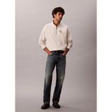 Calvin Klein Jeans Fermuarlı Yaka Krem Erkek Sweatshırt LV04RD236G67U LS PREMIUM TERRY MICR