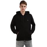 Calvin Klein Jeans Fermuarlı Yaka Siyah Erkek Sweatshırt J30J326858BEH WOVEN LABEL ZIP THRUH