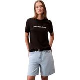 Calvin Klein Jeans Kadın A- INST. LOGO CLASSIC TEE SS T-Shirts Black S