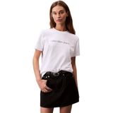 Calvin Klein Jeans Kadın A- INST. LOGO CLASSIC TEE SS T-Shirts Bright White M