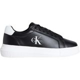 Calvin Klein Jeans Kadın CHUNKY CUPSOLE MONO LTH WN Spor Ayakkabı Black/Bright White 36