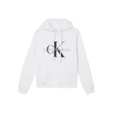 Calvin Klein Jeans Kadın Core Monologo Kapüşonlu Svetşört, parlak beyaz, XS