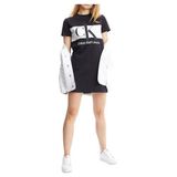 Calvin Klein Jeans Kadın Engelleme Tişört Elbise Elbise, Ck Siyah, Medium M