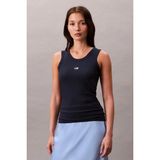 Calvin Klein Jeans Kadın Modal Fitilli Mavi Bluz LV044C900G-CEF