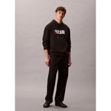 Calvin Klein Jeans Kapüşon Yaka Siyah Erkek Sweatshırt LV04RD258GUB1 LS EU 350TERRY CK RED