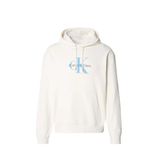 Calvin Klein Jeans Kapüşonlu Kırık Beyaz Sweatshirt, XL, LV04RC282G, WHITE, erkek