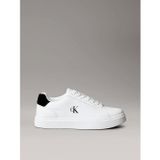 Calvin Klein Jeans Klasik Düz Tabanlı Bağcıklı Deri Erkek Beyaz Sneaker YM0YM01435-01W