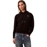 Calvin Klein Jeans ls monogram terry po hood Kadın Sweatshirt black S