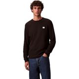 Calvin Klein Jeans ls waffle badge crewnk tee Erkek T-shirt black 2XL