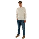 Calvin Klein Jeans ls waffle badge crewnk tee Erkek T-shirt tofu 2XL