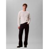 Calvin Klein Jeans ls waffle badge crewnk tee Erkek T-shirt tofu L