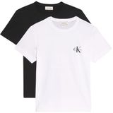 Calvin Klein Jeans monologo cn 2 pack tee Kadın T-shirt black/bright white XXL